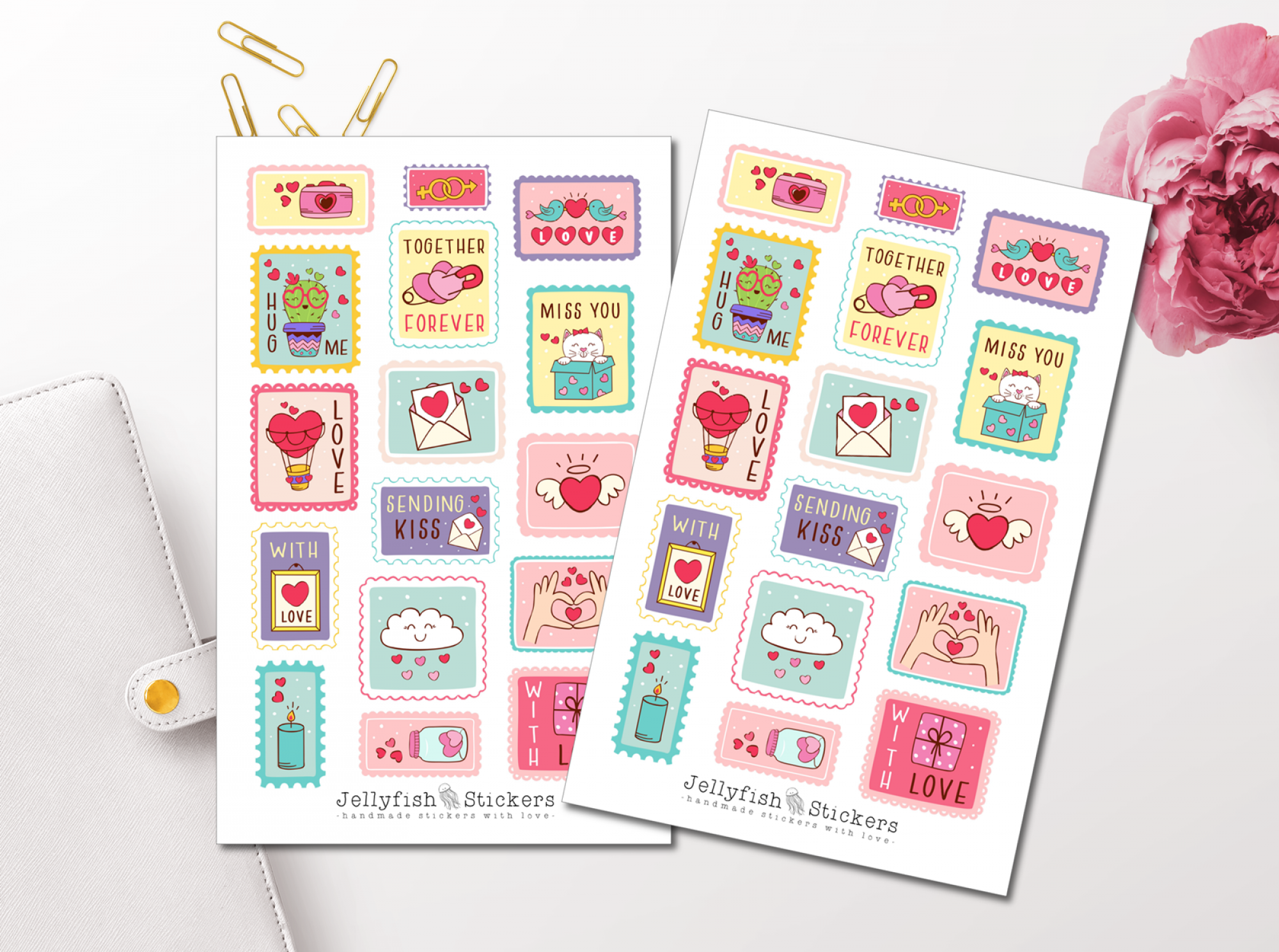 Stamps Love Sticker Set